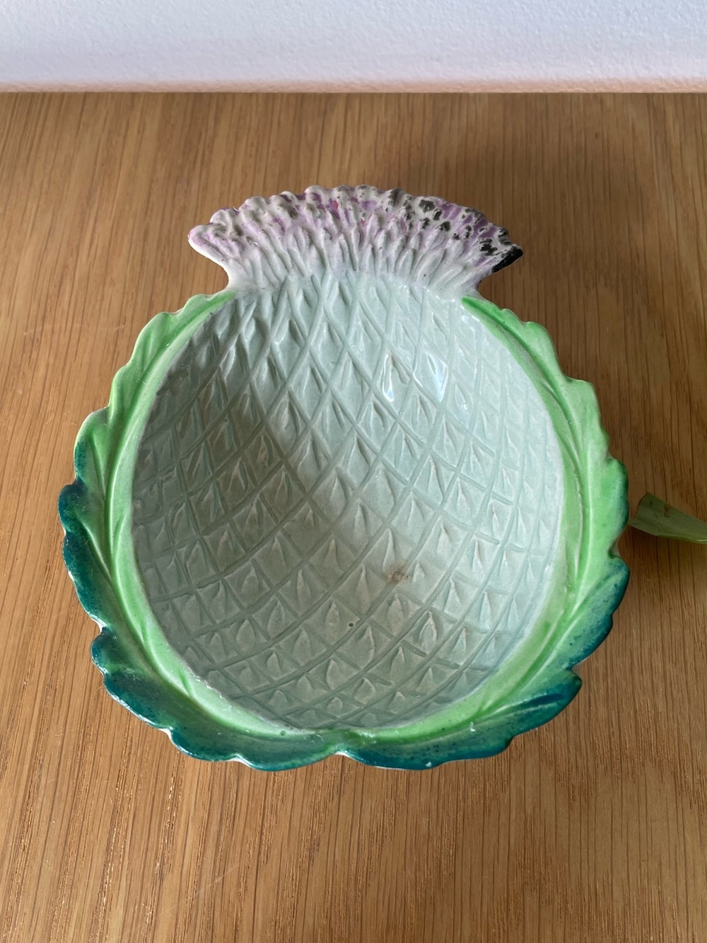 Rare Vintage 1930s Carlton Ware Thistle Jam Relish Trinket Dish 1676 Art Deco